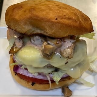 Marsala Mushroom Swiss Burger